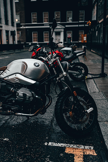 Motorcycles, Bmw, Grey, Side View, Motorcycle, Bike, Parking HD phone wallpaper