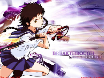 ~Mikoto Minagi~, sweet, sword, anime, My-Hime, strong, Mikoto Minagi, Miroku, cute HD wallpaper