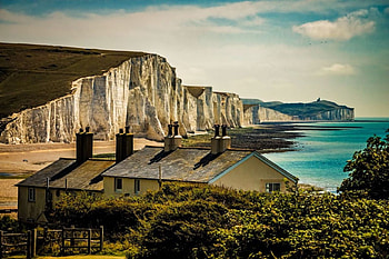 The Seven Sisters, sisters, seven, scenery, cliffs, scene, coast, nature HD wallpaper
