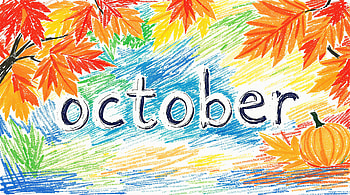 October Crayon Leaves — Ultra, october, Autumn, pumpkin HD wallpaper