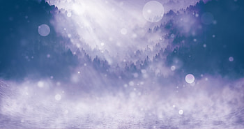 Winter, snowy day, bokeh, snowfall, digital art HD wallpaper