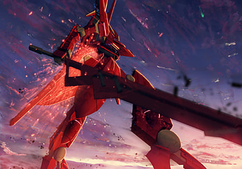Mecha, gunman, sword, robot, anime, wepon HD wallpaper