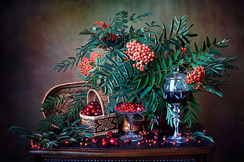 Still Life, vase, berry, Still, life HD wallpaper