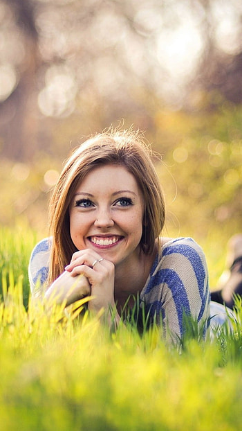 Cute Smile, Nature Background HD phone wallpaper