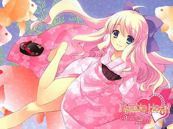 Flyable Heart - Sakurako Minase, girl, pink, anime, flyable heart HD wallpaper