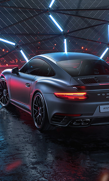 Porsche 911 Turbo S, Car art , 6 Plus HD phone wallpaper