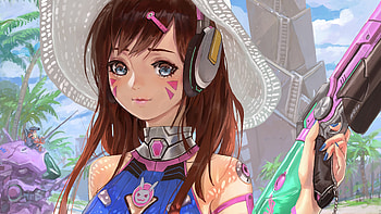 Dva Overwatch, dva-overwatch, overwatch, games, artwork, fantasy-girls HD wallpaper