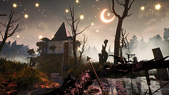 Mystical Blacktail Forest, video game, Blacktail, fantasy, moon, forest HD wallpaper