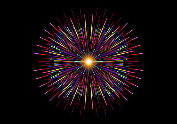 Abstract, Salute, Beams, Rays, Multicolored, Motley, Glow, Firework, Fireworks HD wallpaper