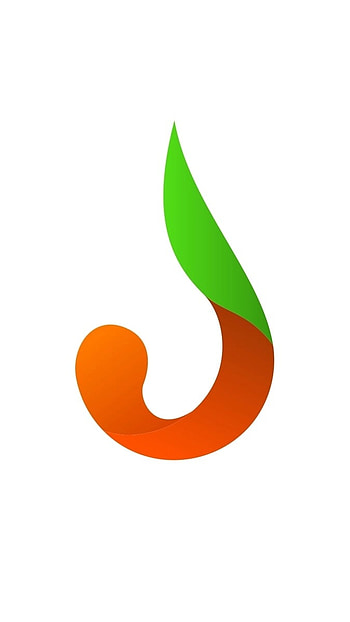 J Letter, Orange, Green HD phone wallpaper