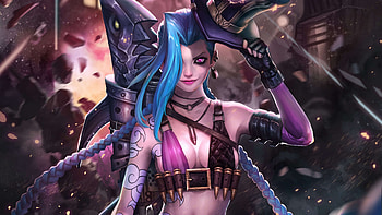 Jinx, League of Legends, U , Vibrant colors HD wallpaper