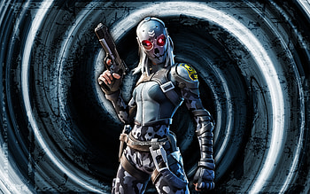 Zadie, blue grunge background, Fortnite, vortex, Fortnite characters, Zadie Skin, Fortnite Battle Royale, Zadie Fortnite HD wallpaper