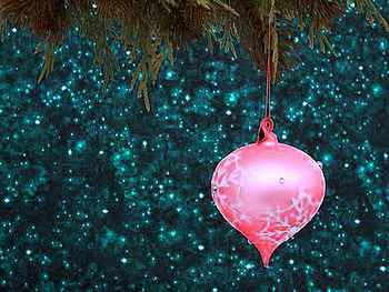 Touch of pink, ornament, pink, green, christmas HD wallpaper