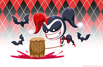 Harley Quinn Killing Bats, harley-quinn, behance, supervillain, artist, artwork, digital-art, superheroes HD wallpaper