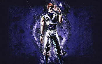 Hisoka, Jump Force, Hunter X Hunter, purple stone background, Jump Force characters, Hisoka character HD wallpaper