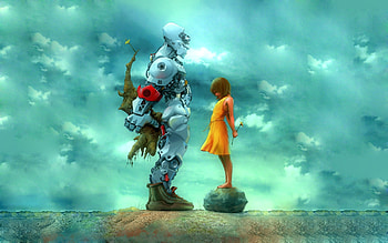 Children, Robots HD wallpaper
