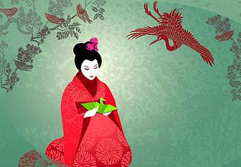 Girls Day, origami, pretty, art, girl, oriental HD wallpaper