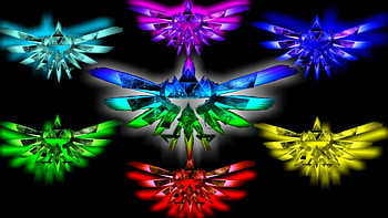 Royal Triforce, sharp shadows offset, Tiforce, LOZ, RoyalTriforce, Zelda HD wallpaper