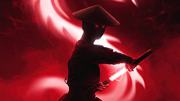 Red Dragon Master, warrior, dragon, artist, artwork, digital-art HD wallpaper