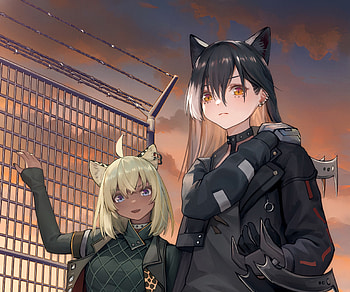 Morgan & Dagda, video game, Arknights HD wallpaper