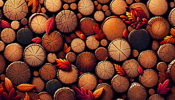 Autumn Firewood Mosaic — Forest, firewood, wood, forest, Autumn, leaf HD wallpaper