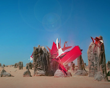 Desert_Rose, landscaps, fantasy, 3d HD wallpaper