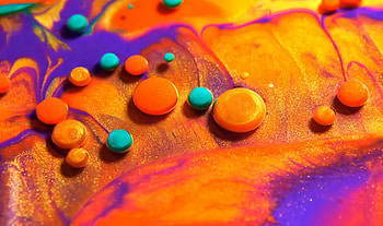Abstract, Divorces, Multicolored, Motley, Paint, Circle, Volume HD wallpaper