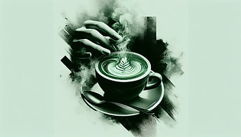 Artistic Green Tea Latte, green tea latte, coffee, latte art, green tea, drink HD wallpaper