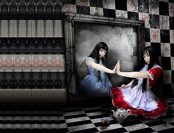 Gothic wall mirror, gotgic, lovely, dark, nice HD wallpaper