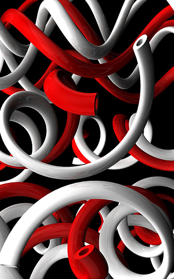 3D, Form, Plexus, Forms, Swirling, Involute, Bent, Curved HD phone wallpaper