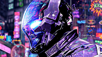Batman Arkham Scifi Neon City, batman, superheroes, scifi, neon, artist, artwork, digital-art, behance HD wallpaper