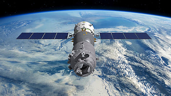 Shenzhou XII, Core space station, Spacecraft docking, Futuristic technology HD wallpaper