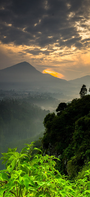 Mountain Sunset, nature, landscape HD phone wallpaper