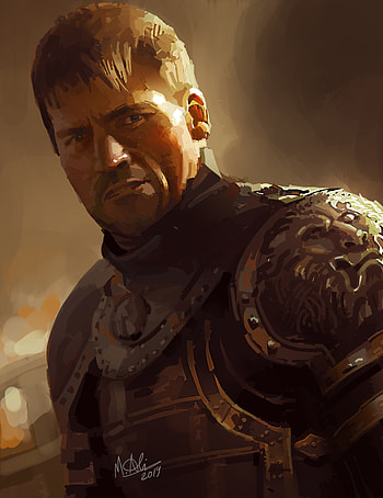 Jaime Lannister, TV show character, Artistic depiction, Imposing presence HD phone wallpaper