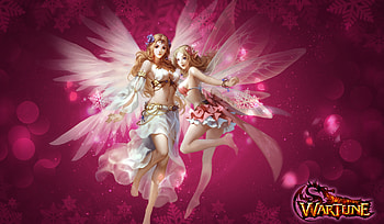 Fairies, fairy, wings, pink, white, fantasy, couple, game, girl HD wallpaper