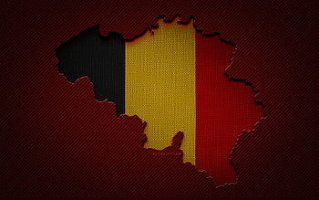 Belgium map, , European countries, Belgian flag, red carbon background, Belgium map silhouette, Belgium flag, Europe, Belgian map, Belgium, flag of Belgium HD wallpaper