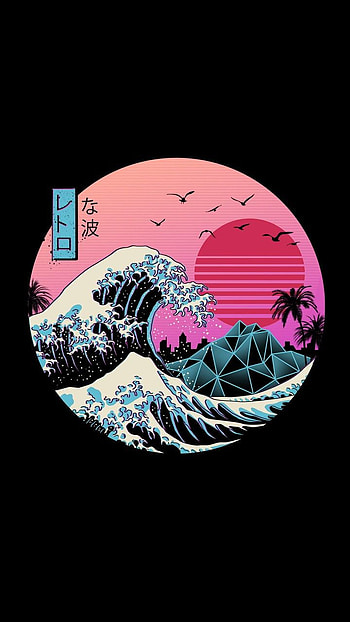 Japan Style. Japanese , neon, Dragon , Japanese Wave Pink HD phone wallpaper