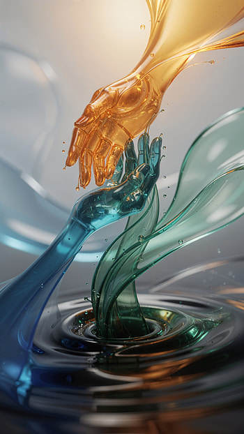 Rescue Reach — Fluid Hands HD phone wallpaper