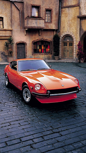 Vintage Orange Datsun 240Z: Classic Nissan , car, vintage car HD phone wallpaper