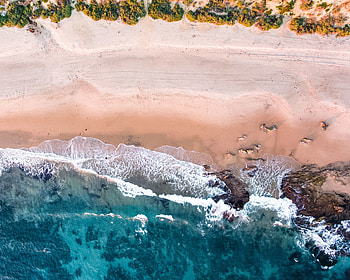 Bluewater, sea waves, aerial view HD wallpaper