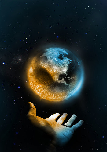 Hand and earth, hop HD phone wallpaper