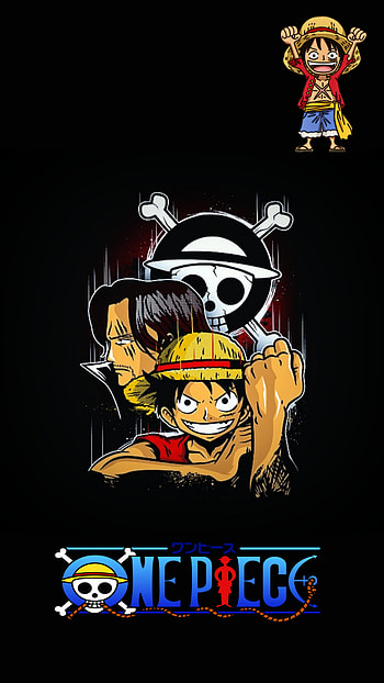 Onepiece, AMOLED, Luffy, black, dark, anime HD phone wallpaper
