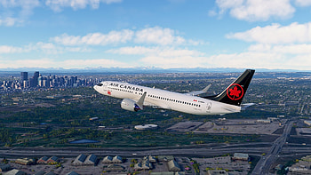 Air Canada 737 Max 8, Microsoft Flight Simulator HD wallpaper