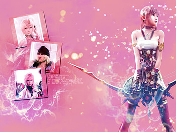 Final Fantasy 13-2, blue, black, awesome, final fantasy xiii, glow, cute, final fantasy, lightning farron, beauty, nice, snow, ffxiii, serah farron, game, arrow, bow, white, final fantasy 13, beautiful, pink hair, battle gear, purple, pink, gray, anime, pretty, light, claire farron, cool, ff13 HD wallpaper