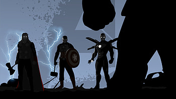 Avengers Endgame Minimal Illustration, avengers-endgame, 2019-movies, movies, behance, artwork HD wallpaper