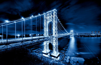 Bridges, , George Washington Bridge, Bridge, Light, New York, Night, Usa HD wallpaper