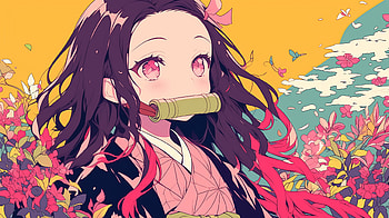Nezuko - Demon Slayer, Demon Slayer: Kimetsu no Yaiba, Nezuko Kamado, AI Art, Anime HD wallpaper