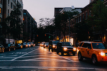 Night, Cars, Shine, Light, Road HD wallpaper