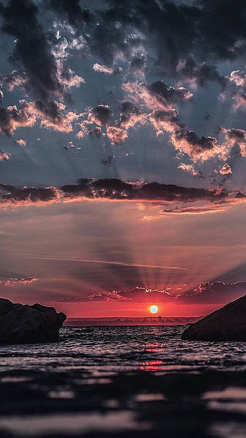 Sunset, Amazing Sun Drop HD phone wallpaper