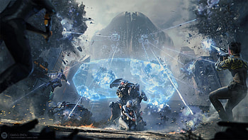 Sci Fi, Mech, battle HD wallpaper